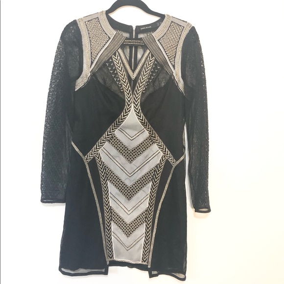 karen millen black and gold dress